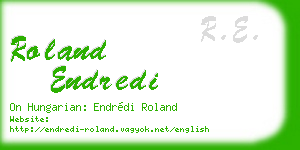 roland endredi business card